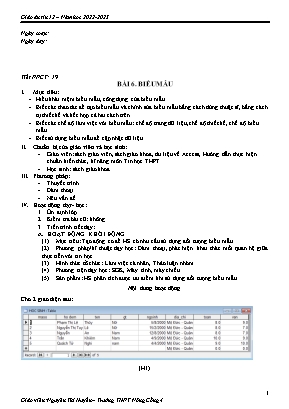 Giáo án Tin học 12 - Chương trình học kì II - Năm học 2022-2023 - Nguyễn Thị Huyền
